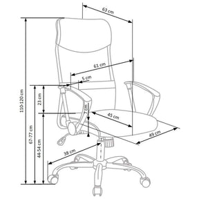 Scaun birou HOUSTON OCN-36043, gri/negru/crom