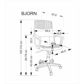 Scaun birou HOUSTON OCN-36048, negru