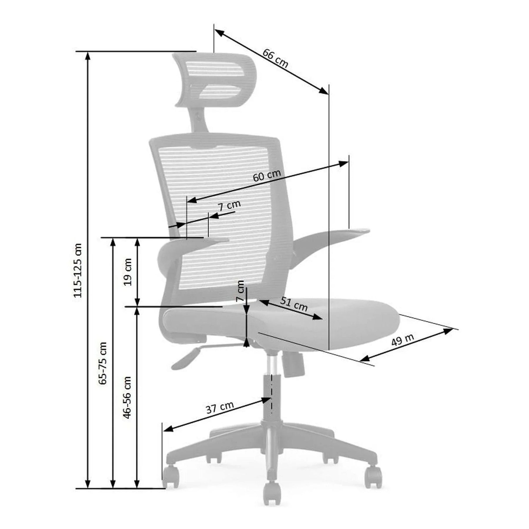 Scaun birou HOUSTON OCN-36049, negru/gri