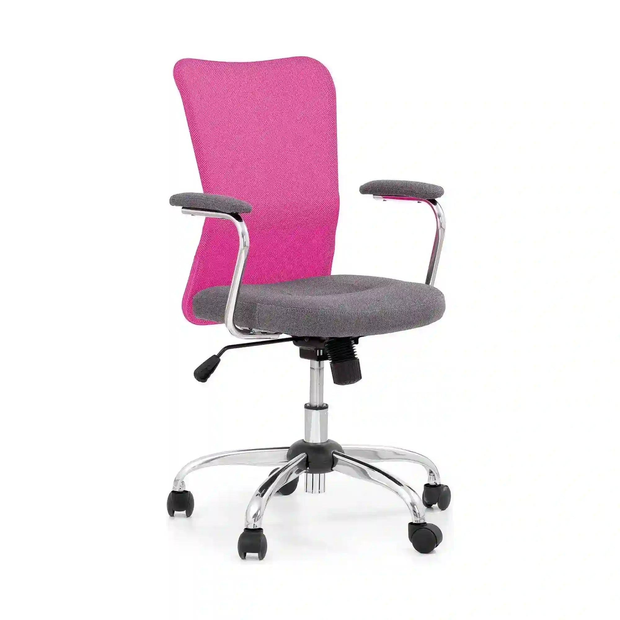 Scaun birou HOUSTON OCN-36053, roz/gri/crom