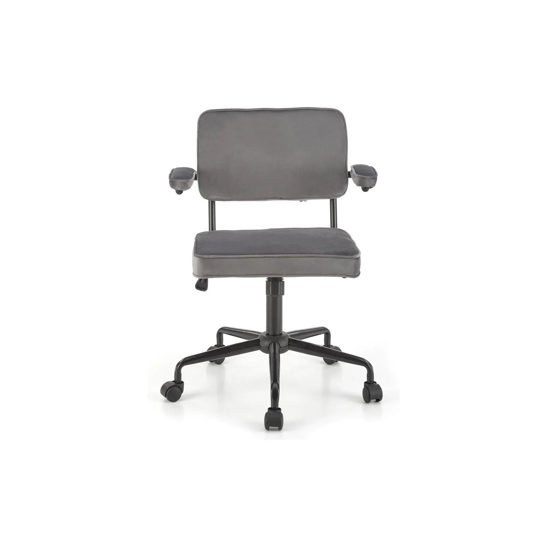Scaun birou gri cu suport pentru brațe, ideal pentru birou modern – primabucata