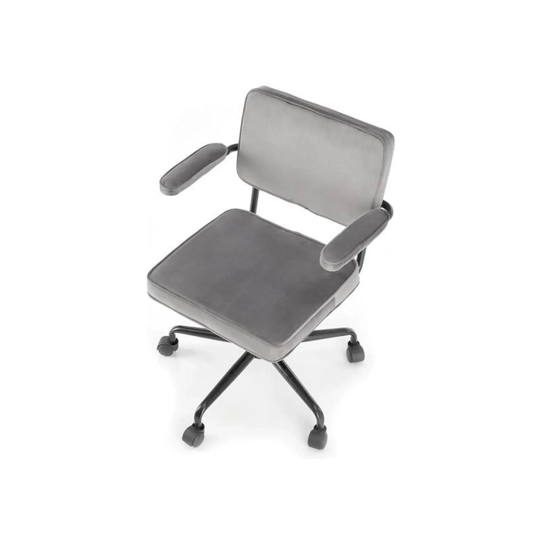 Scaun birou gri, cu roti și spătar, ideal pentru birou modern – primabucata