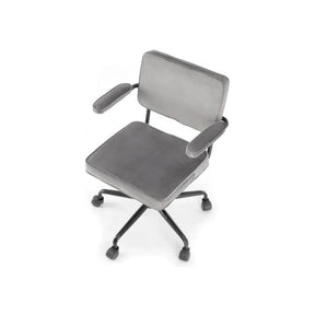 Scaun birou gri, cu roti și spătar, ideal pentru birou modern – primabucata