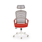 Scaun birou HOUSTON OCN-36059, caramiziu/alb