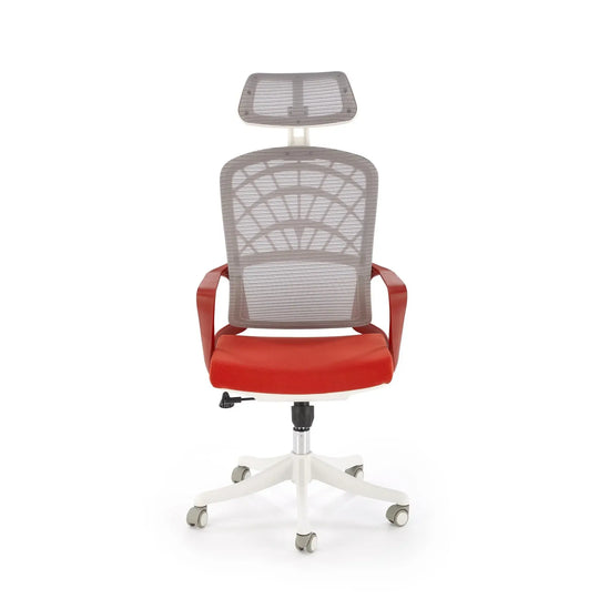 Scaun birou HOUSTON OCN-36059, caramiziu/alb