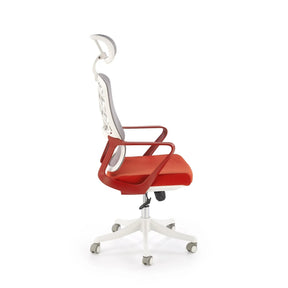 Scaun birou HOUSTON OCN-36059, caramiziu/alb