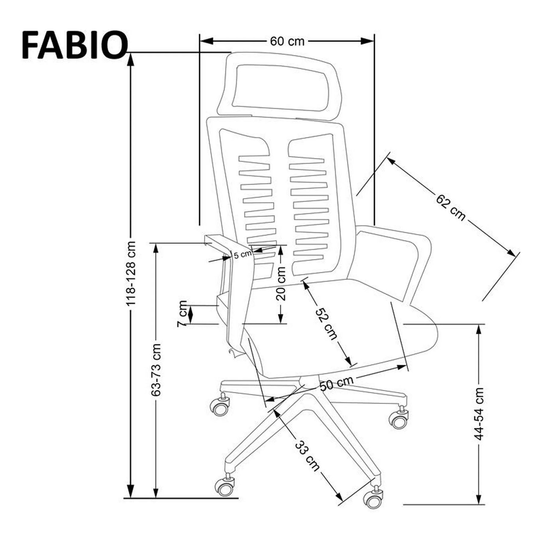 Scaun birou HOUSTON OCN-36063, negru