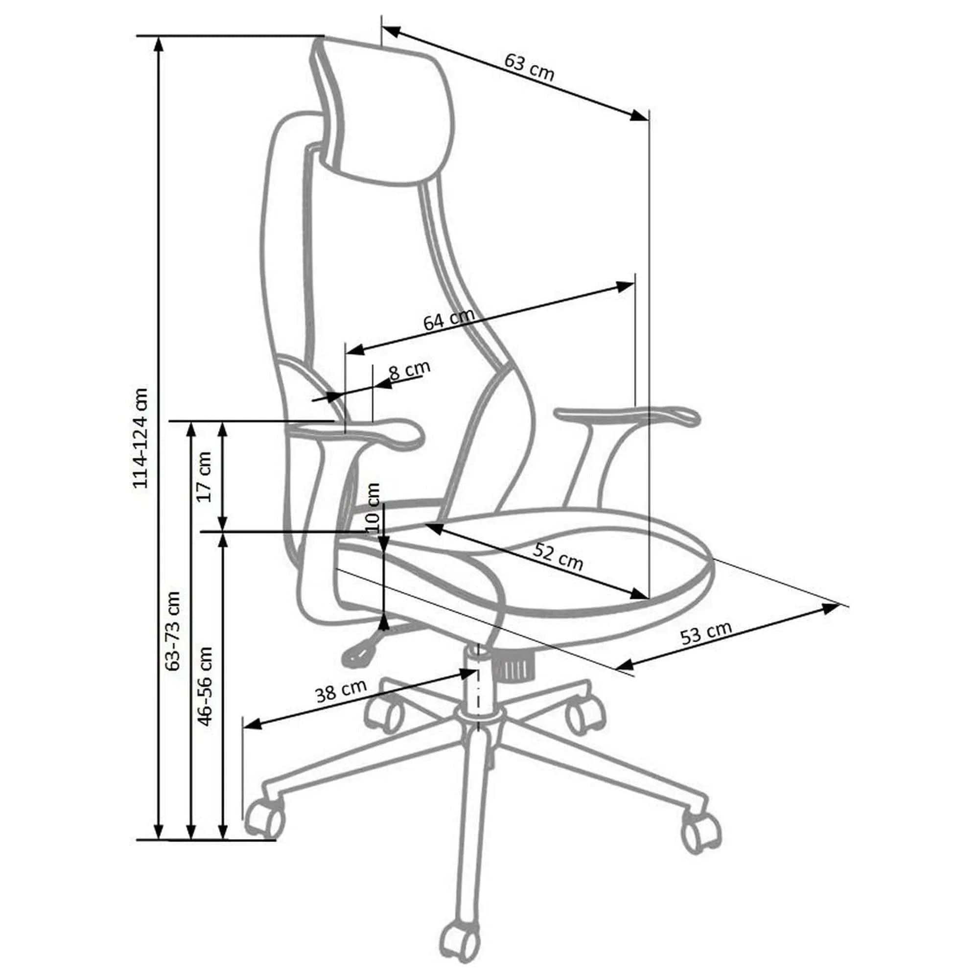Scaun birou HOUSTON OCN-36072, negru