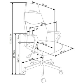 Scaun birou HOUSTON OCN-36073, gri/negru