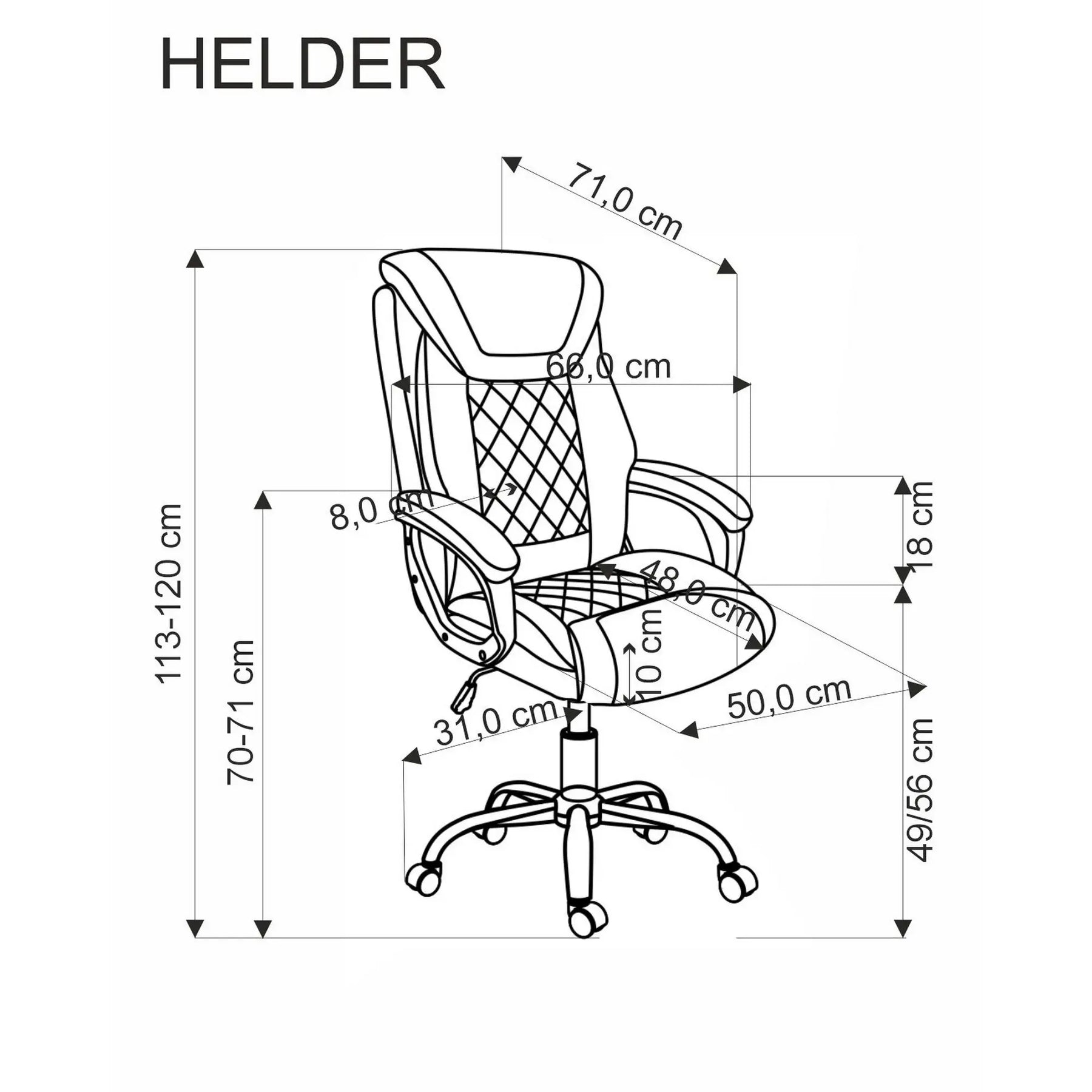 Scaun birou HOUSTON OCN-36075, negru