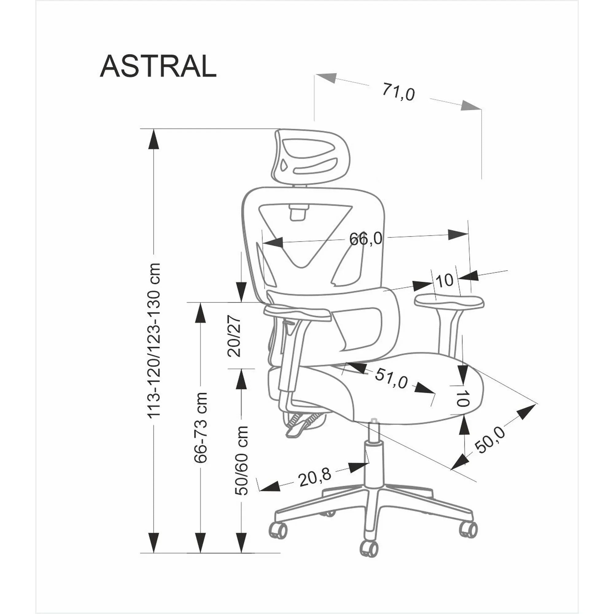 Scaun birou HOUSTON OCN-36081, negru