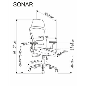 Scaun birou HOUSTON OCN-36082, negru