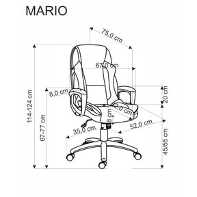 Scaun birou HOUSTON OCN-36094, negru