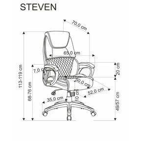 Scaun birou HOUSTON OCN-36101, negru/gri