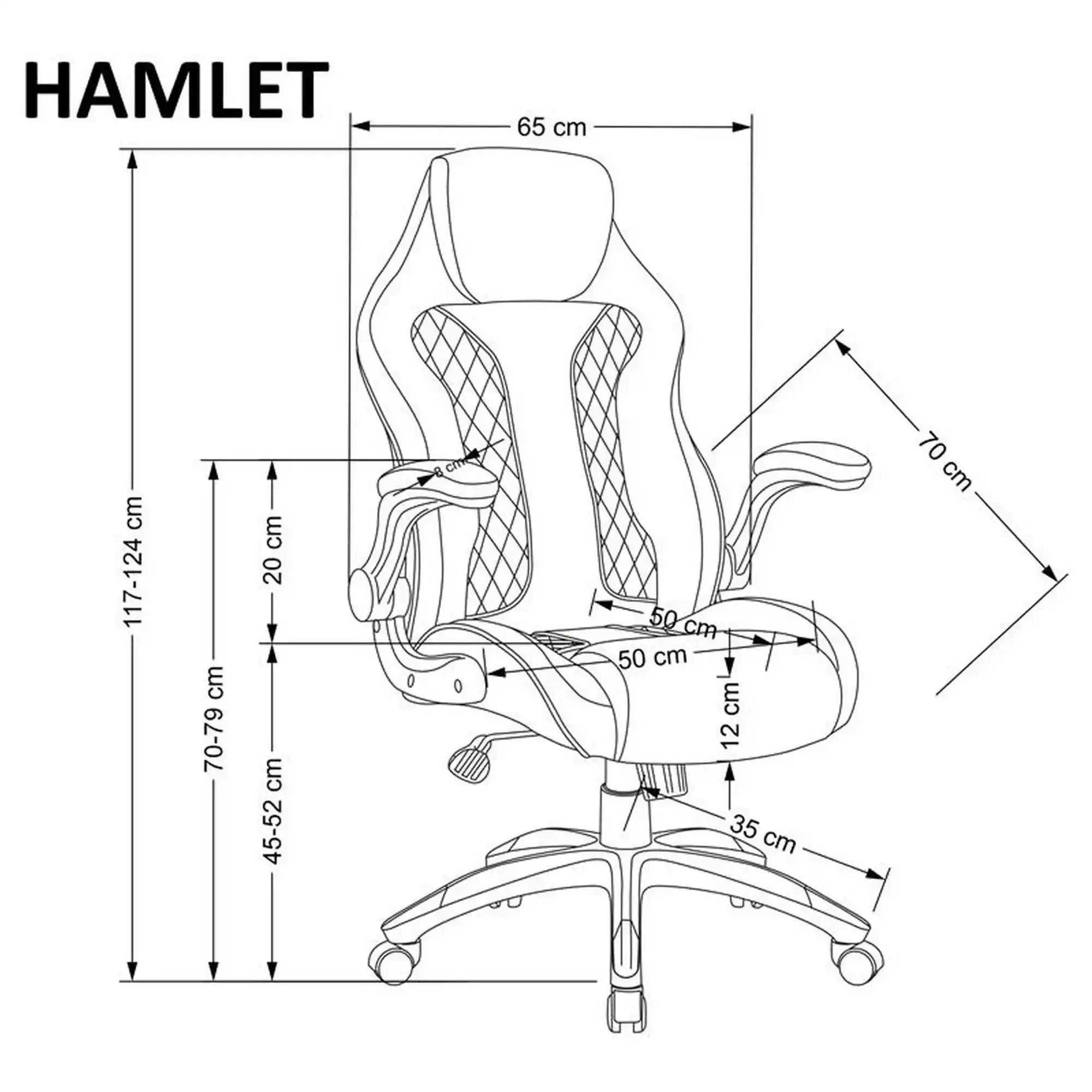 Scaun birou HOUSTON OCN-36102, negru/gri