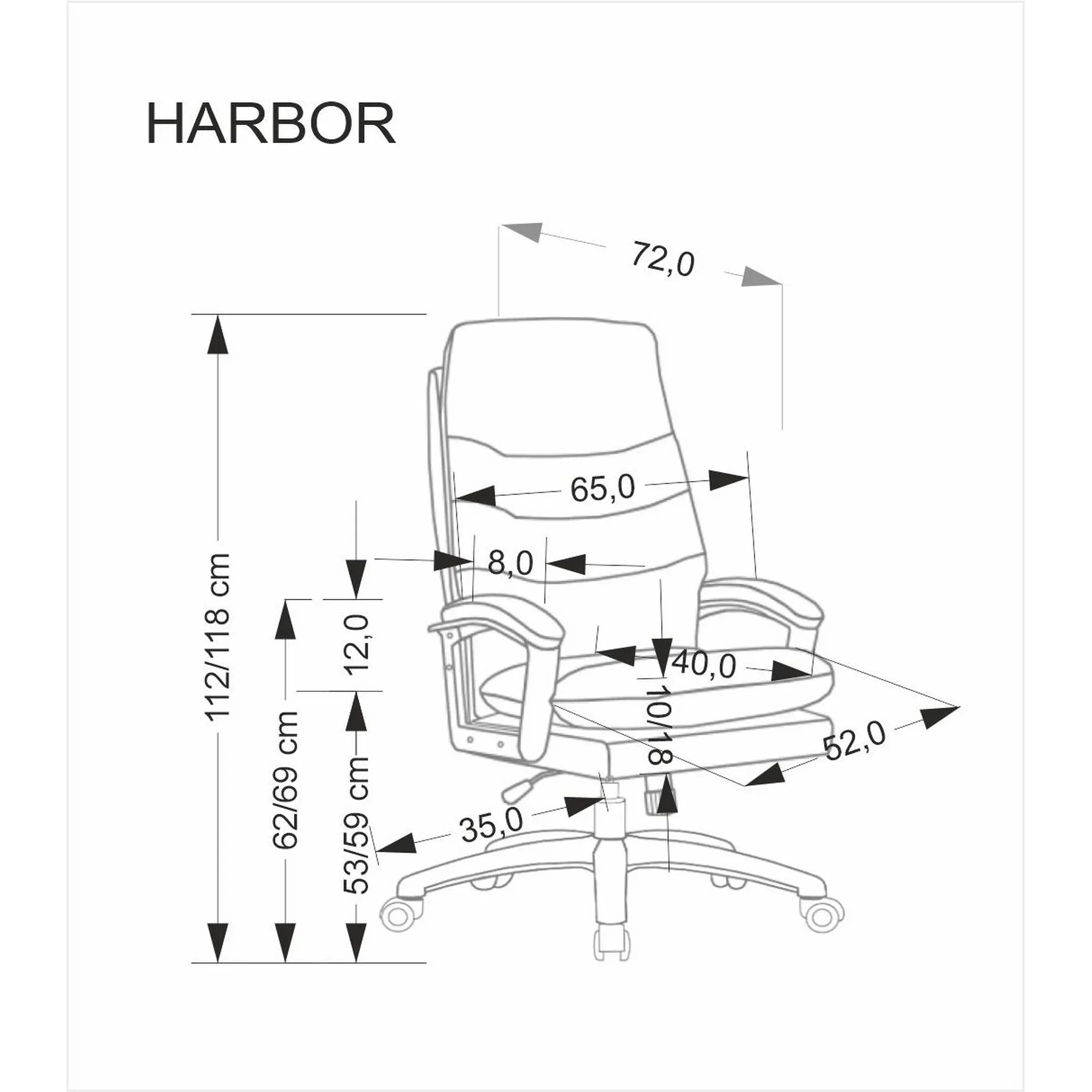 Scaun birou HOUSTON OCN-36104, negru