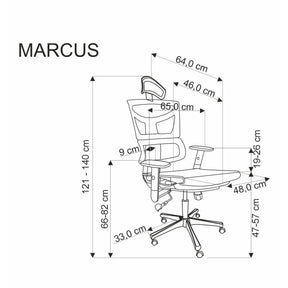Scaun birou HOUSTON OCN-36109, negru