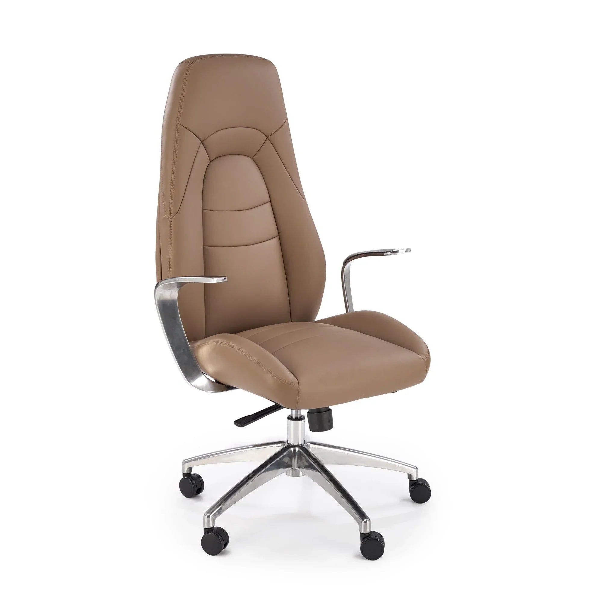 Scaun birou HOUSTON OCN-36125, cappuccino/crom