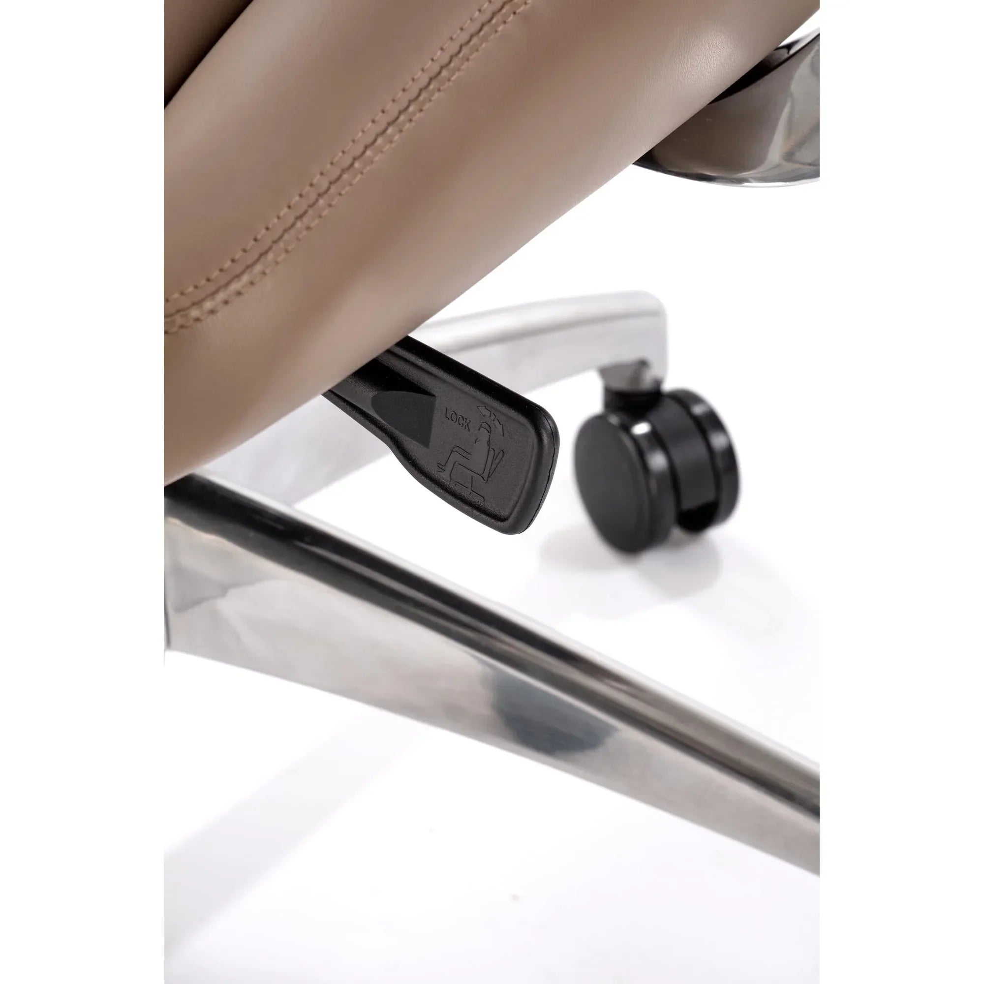 Scaun birou HOUSTON OCN-36125, cappuccino/crom