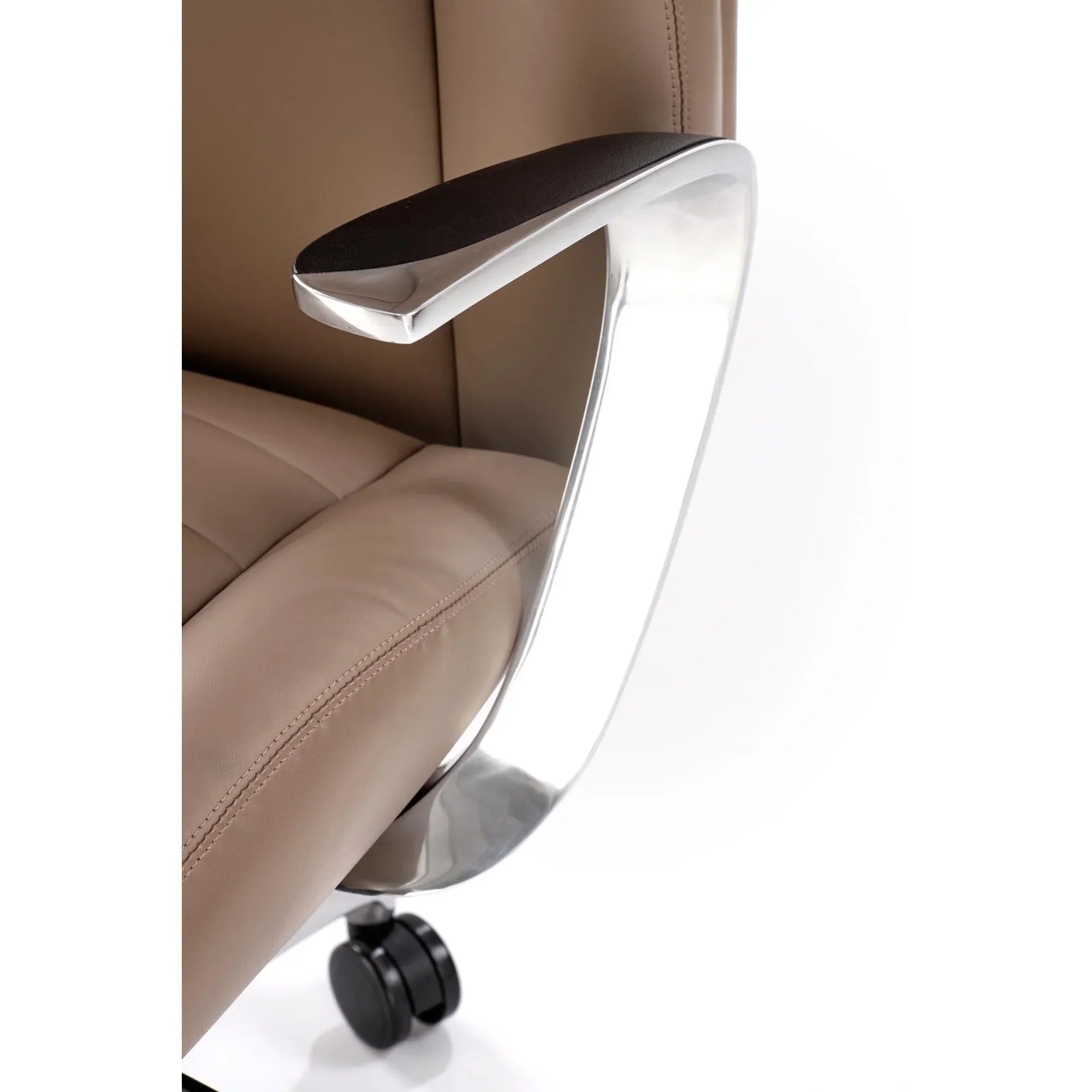 Scaun birou HOUSTON OCN-36125, cappuccino/crom