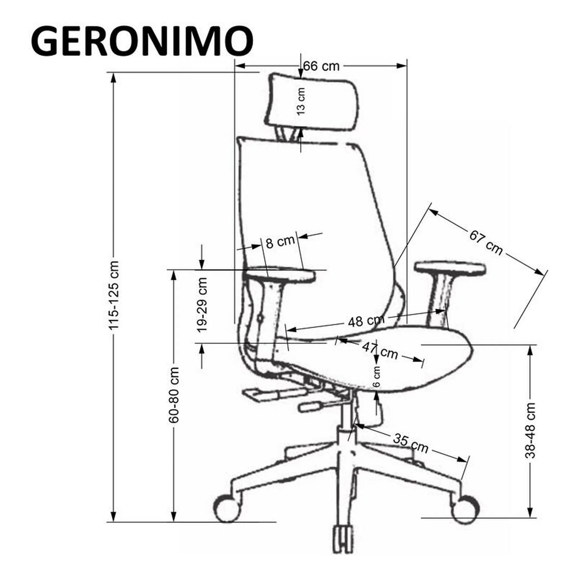 Scaun birou HOUSTON OCN-36126, negru/crom