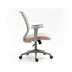 Scaun birou Q-320, roz/gri, stofa/plastic, 60x44x93/103 cm