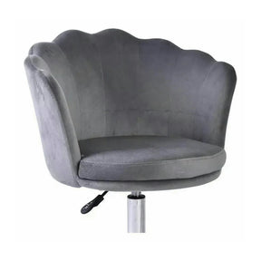 Scaun birou ROSE, gri, stofa catifelata/metal, 56x41x74/82 cm