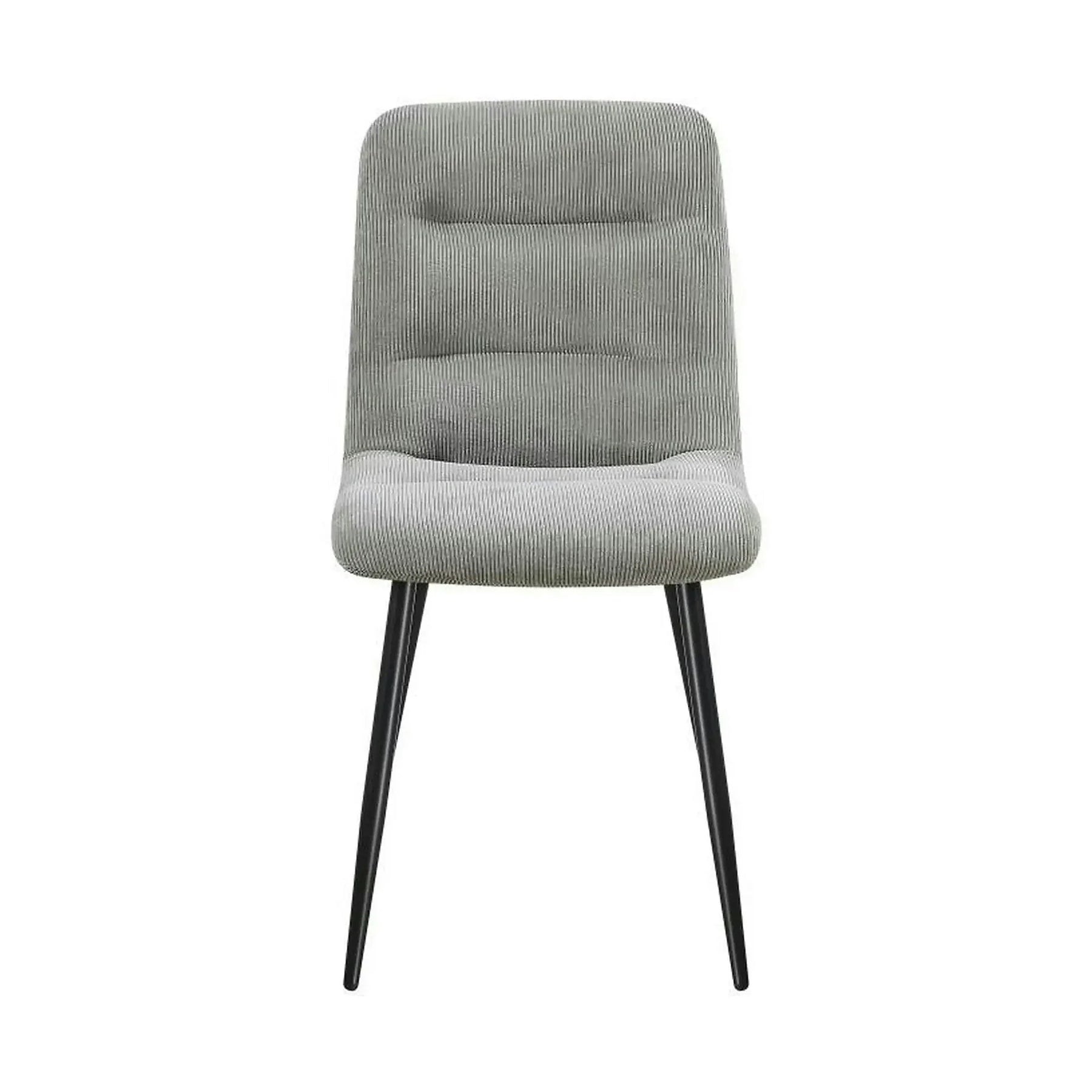 Scaun BOS, stofă raiata/metal, gri deschis - Fjord 08/negru, 61×51×84 cm