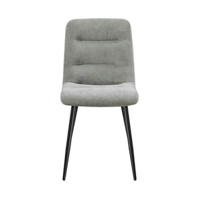 Scaun BOS, stofă raiata/metal, gri deschis - Fjord 08/negru, 61×51×84 cm