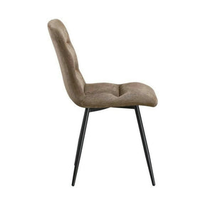 Scaun BOS, stofă raiata/metal, maro - Fjord 41/negru, 61×51×84 cm