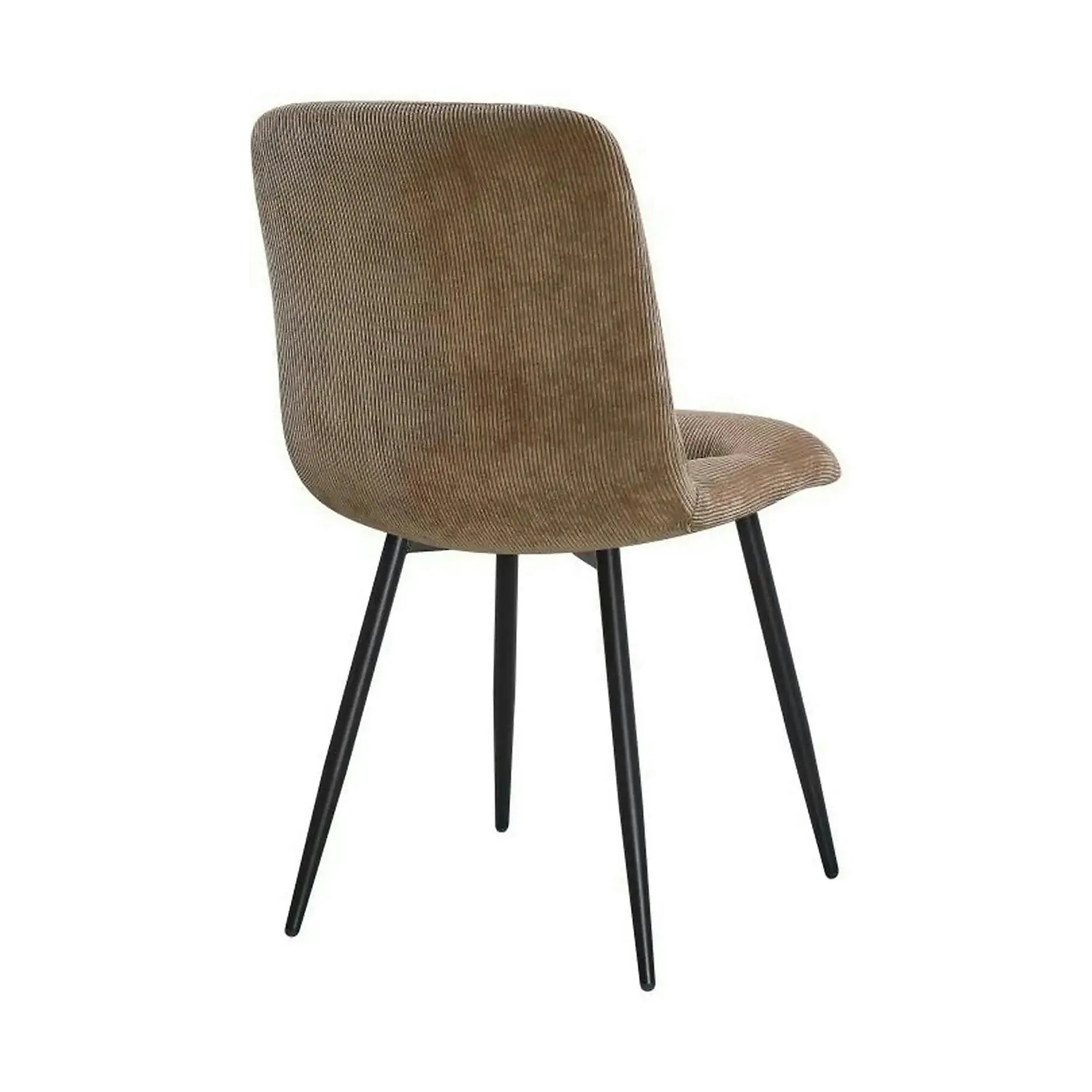 Scaun BOS, stofă raiata/metal, maro - Fjord 41/negru, 61×51×84 cm