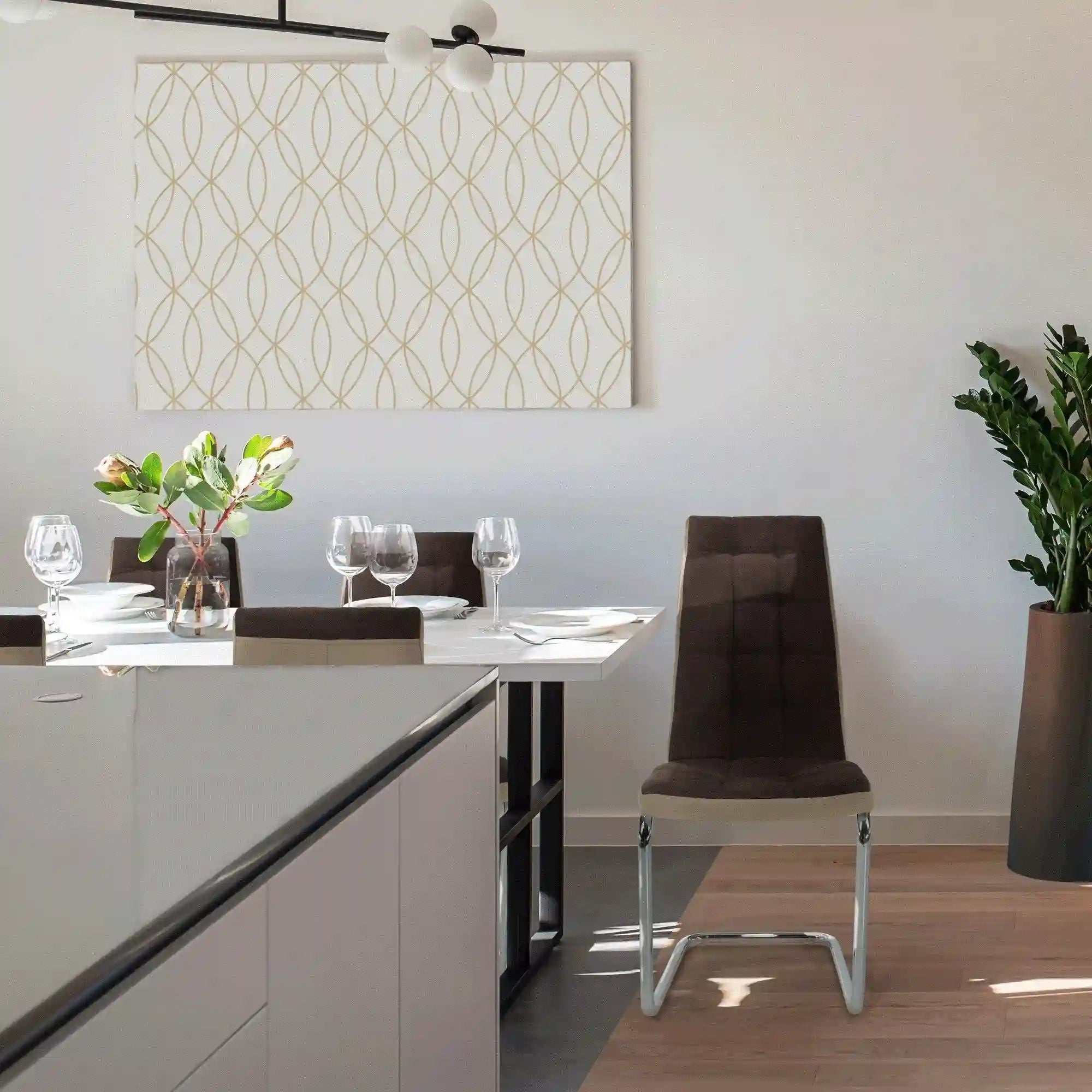 Scaun bucatarie ATHENA OCN-27924, maro/bej