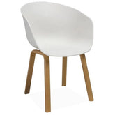 Scaun DETROIT OCN-38584, alb/stejar