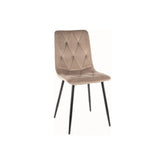 Scaun bej cu picioare negre, design modern, ideal pentru living – primabucata