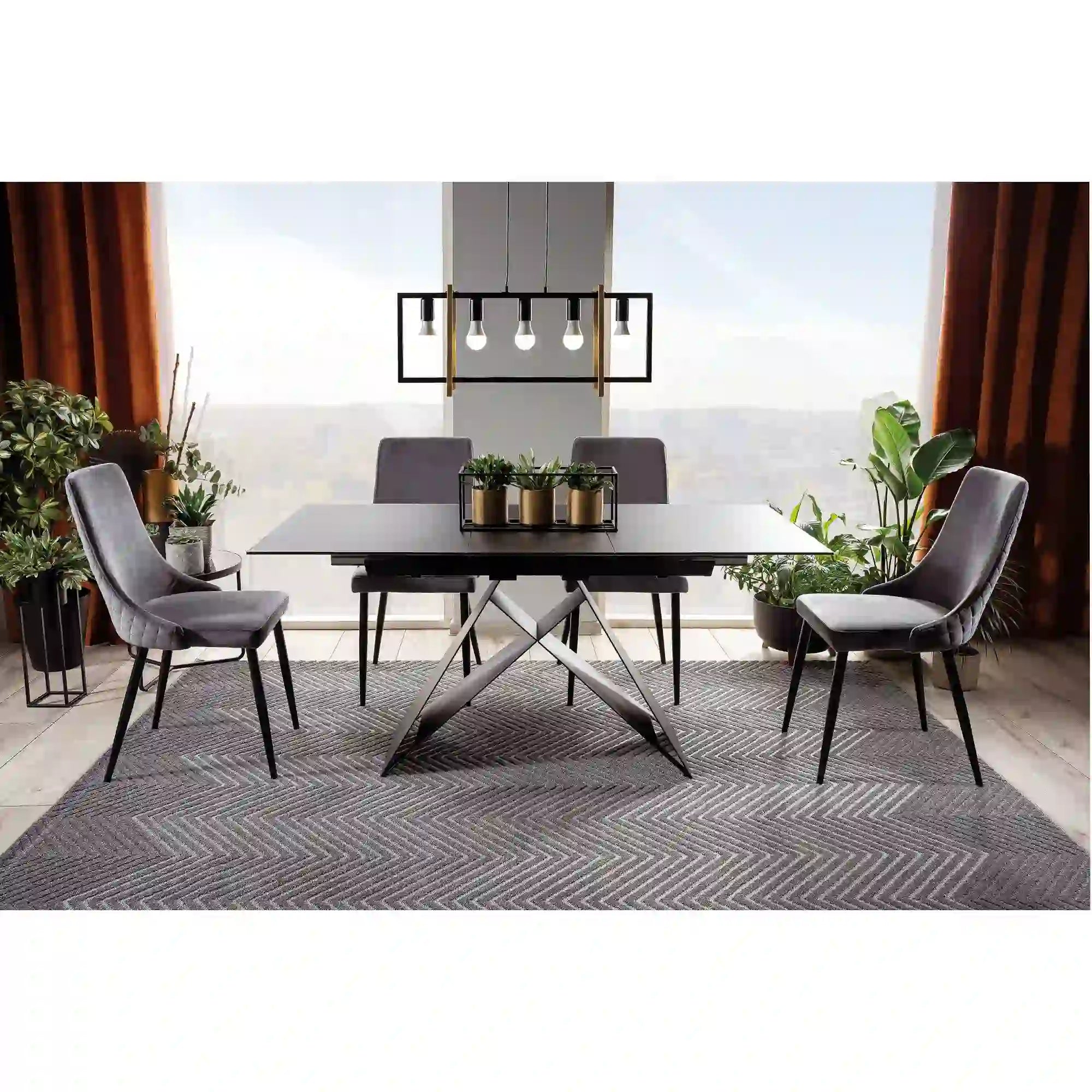 Scaun DETROIT OCN-38673, gri/negru