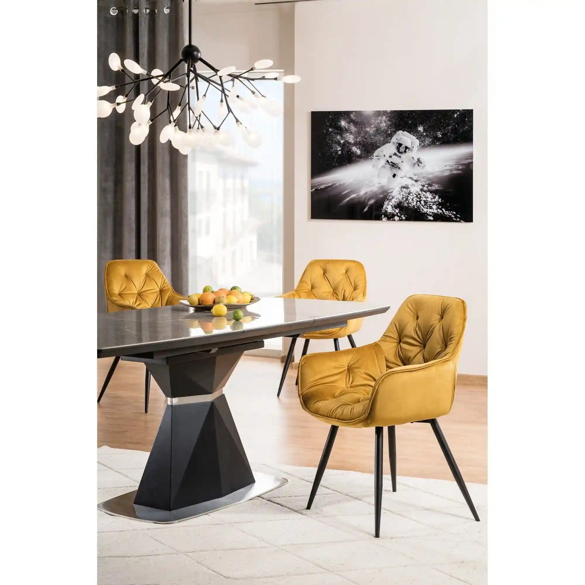 Scaun DETROIT OCN-38728, galben/negru