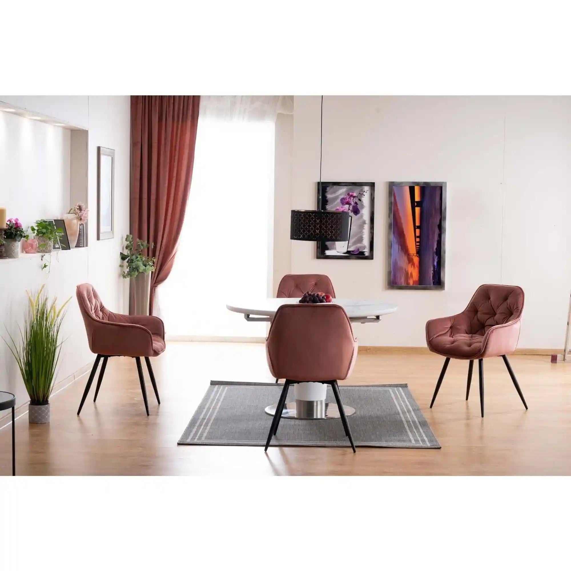 Scaun DETROIT OCN-38732, roz/negru