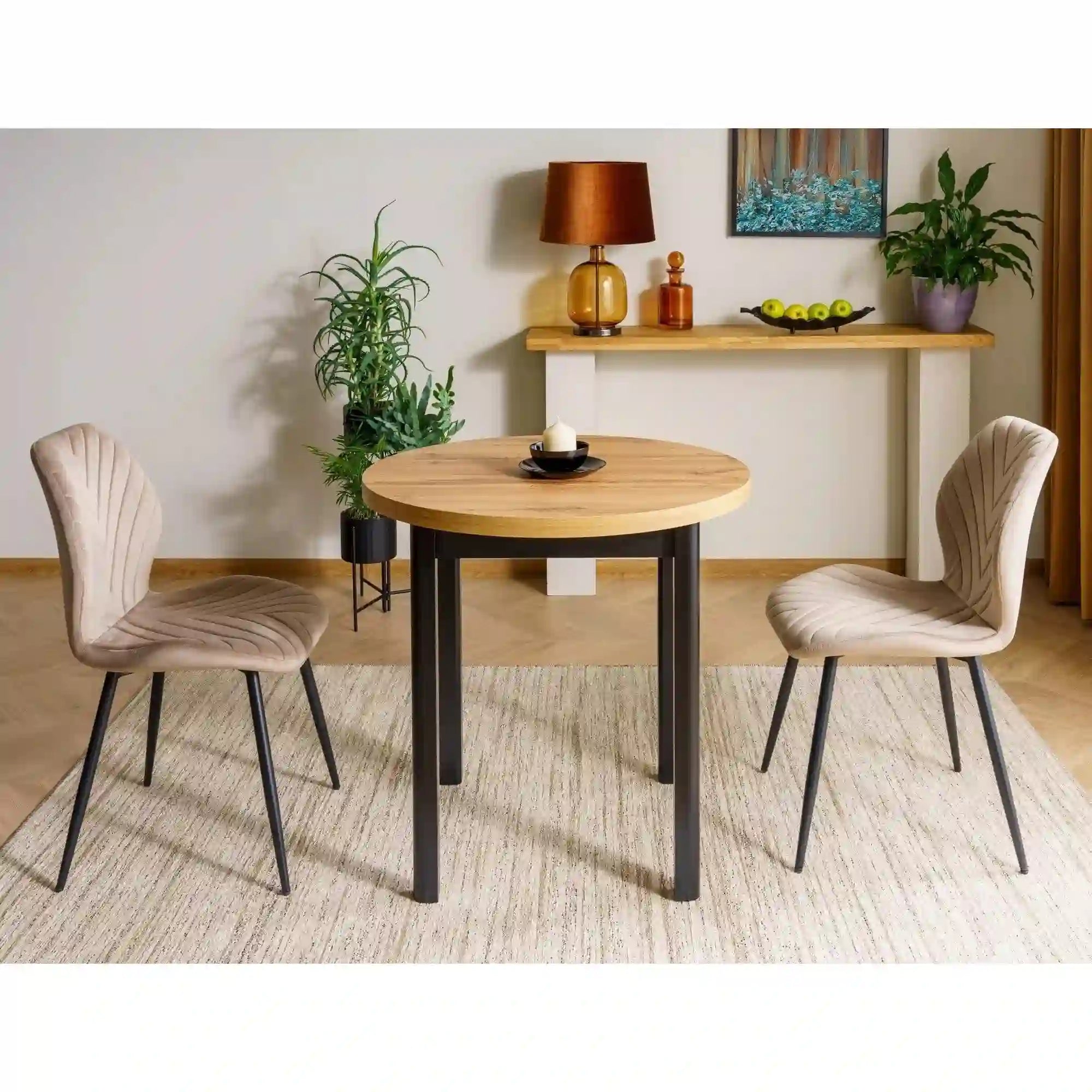 Scaun DETROIT OCN-38777, bej inchis/negru