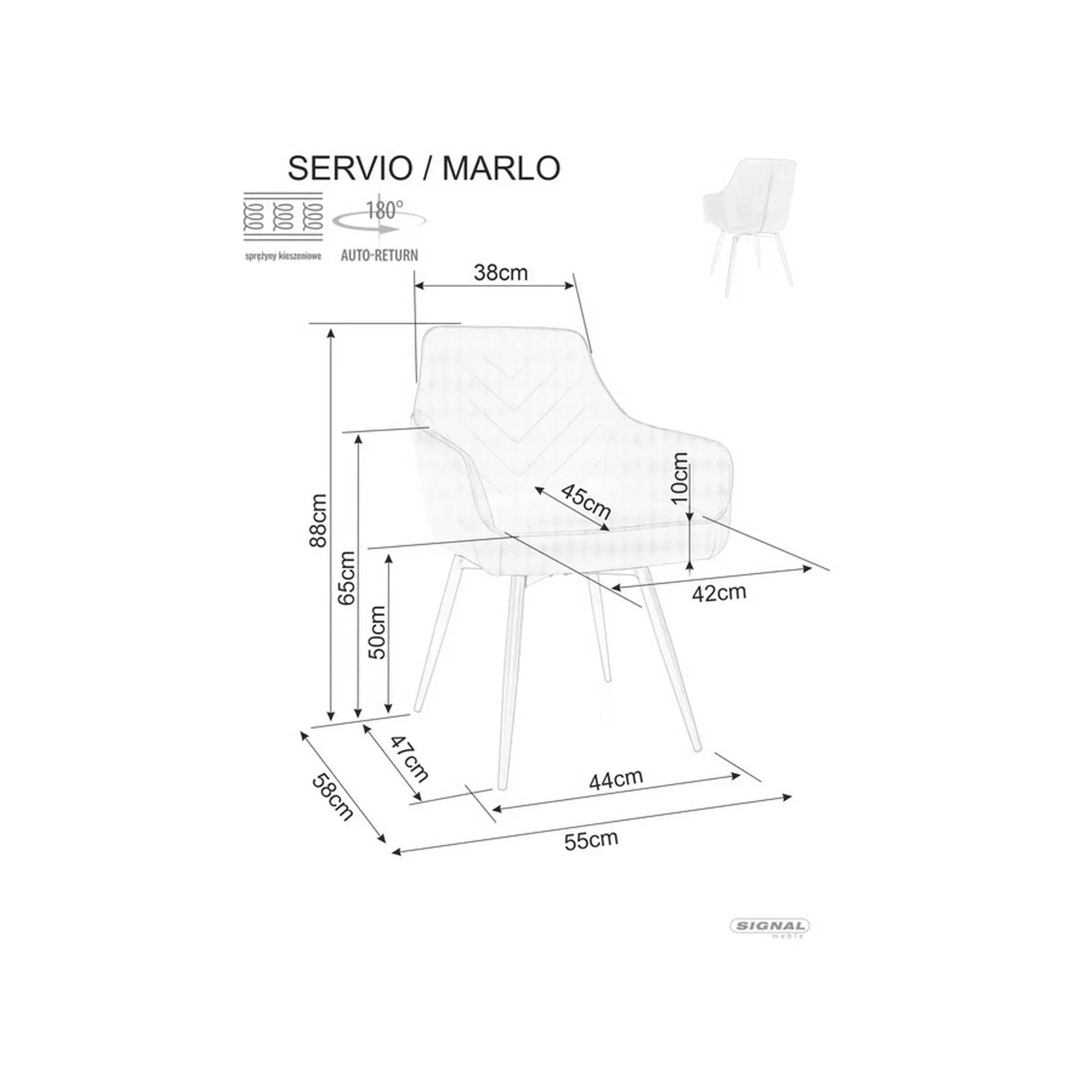 Scaun DETROIT OCN-38859, gri deschis