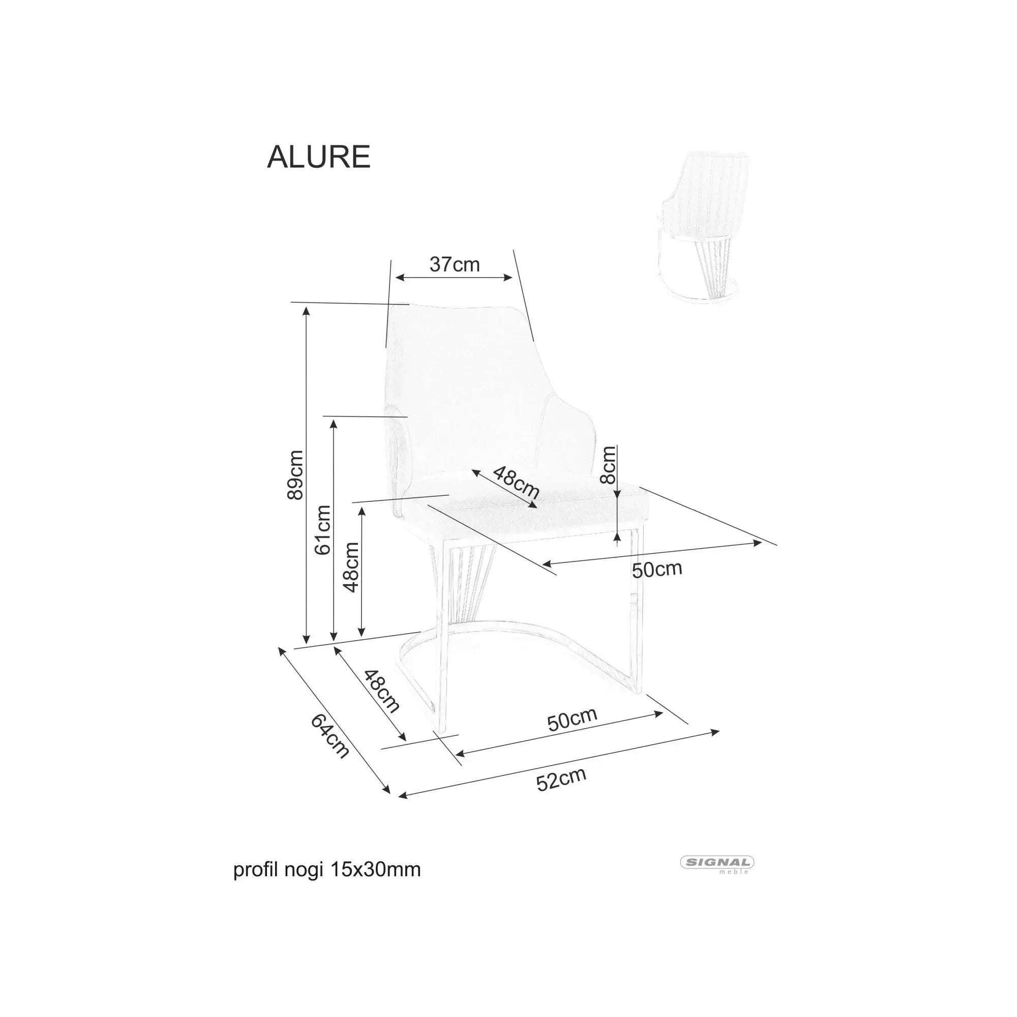Scaun DETROIT OCN-38936, bej deschis
