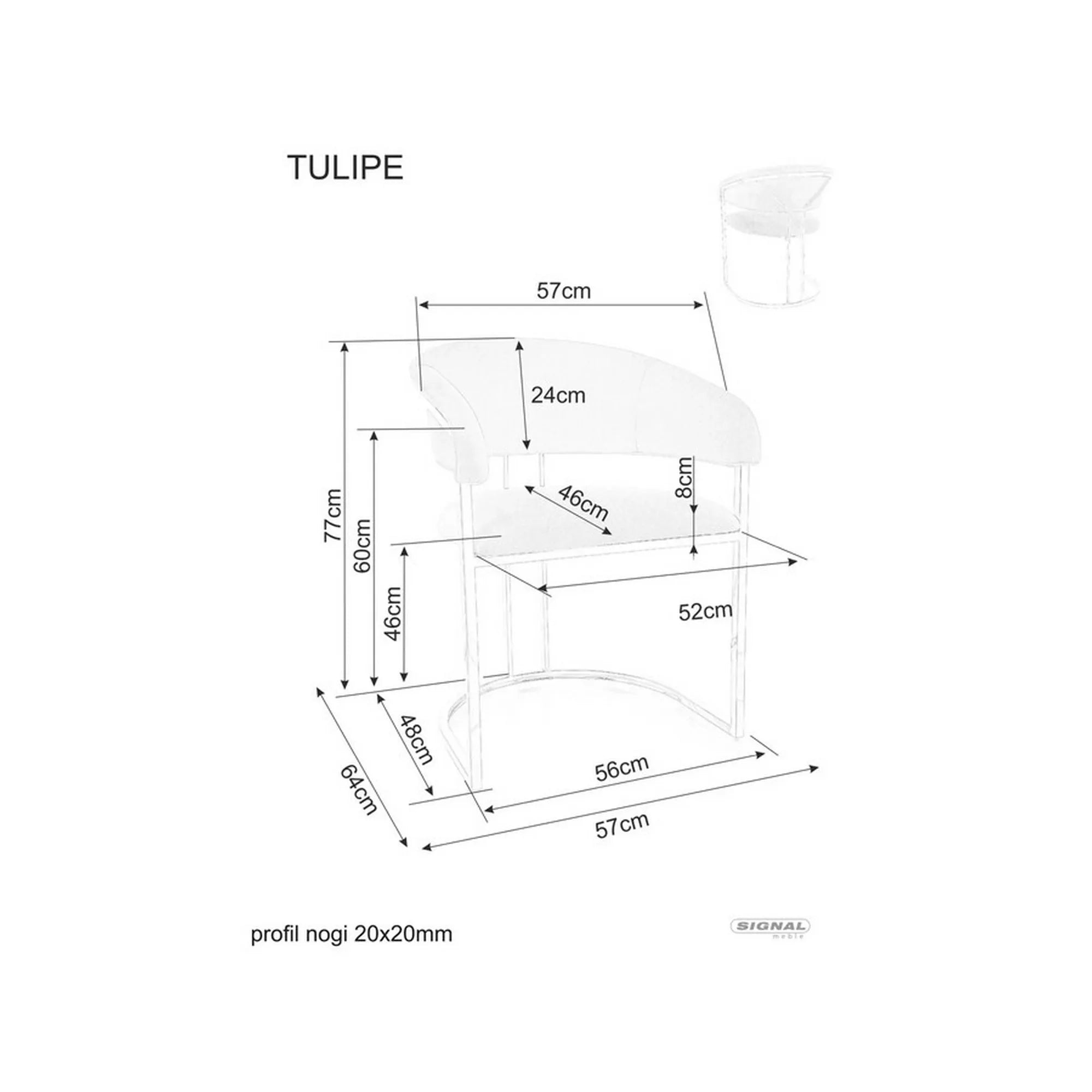 Scaun DETROIT OCN-38942, bej deschis