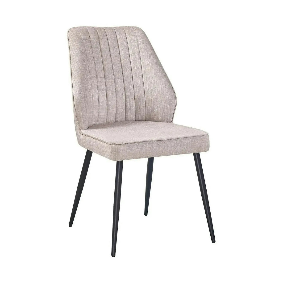 Scaun DEX, bej/negru, stofa catifelata/metal, 61x49x86 cm