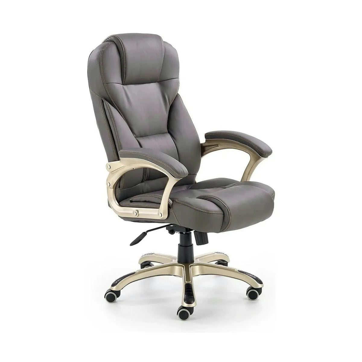 Scaun directorial DESMOND, gri, piele ecologica/cauciuc, 67x70x112/119 cm