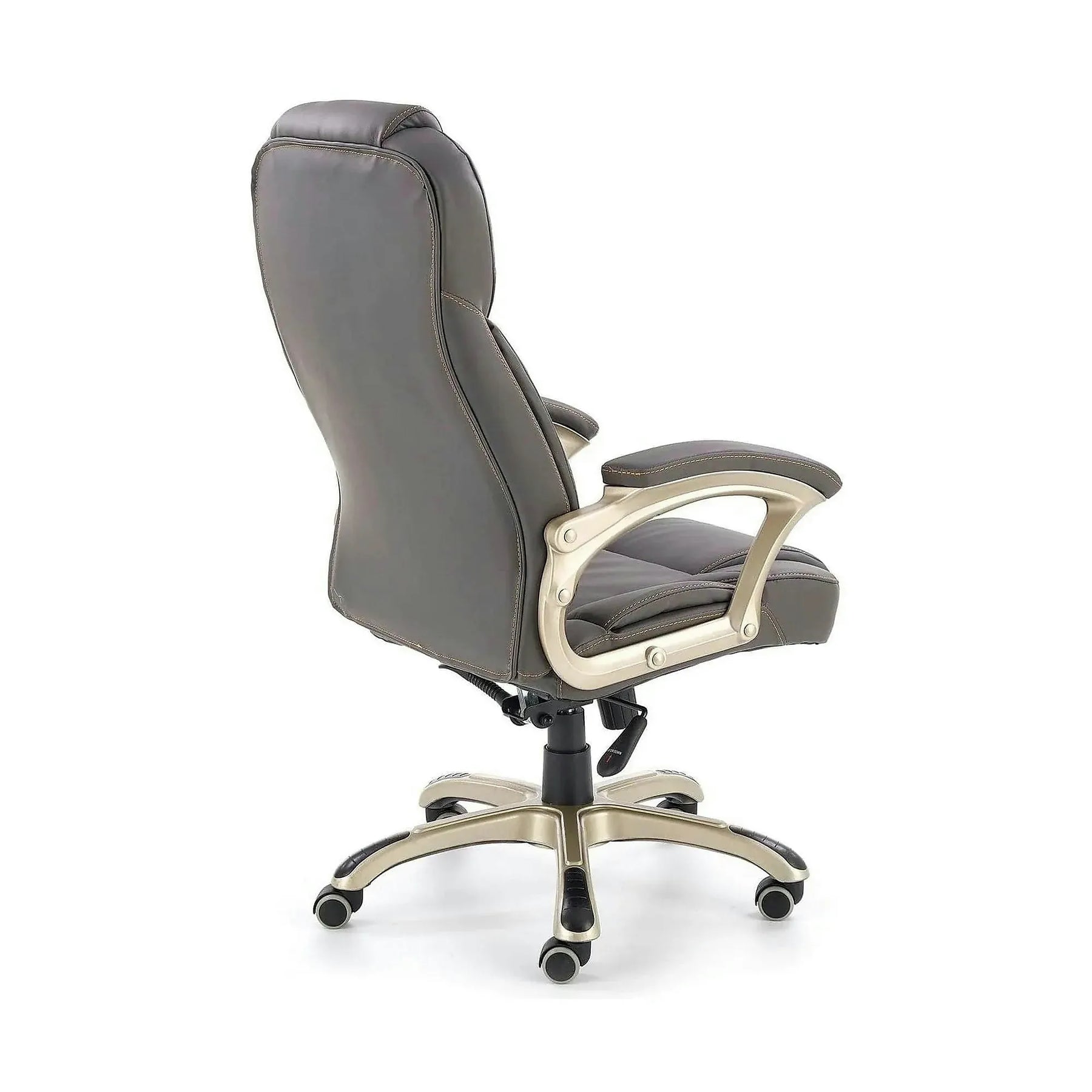 Scaun directorial DESMOND, piele ecologică/cauciuc, gri, 67×70×112-119 cm