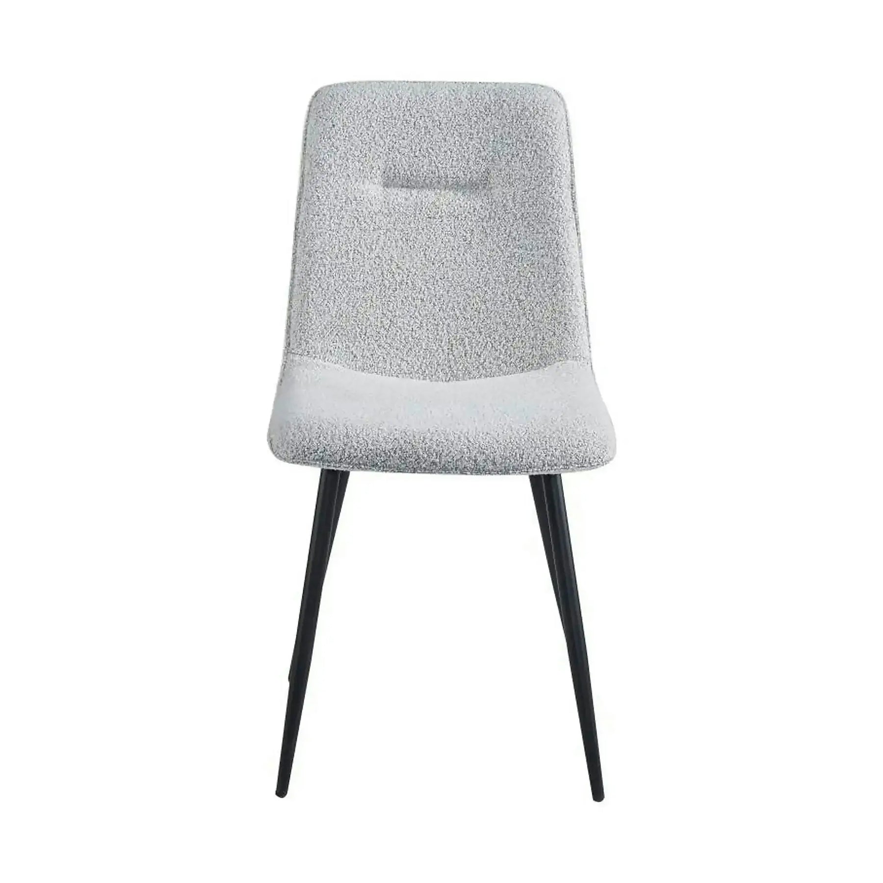 Scaun DOT, stofă buclata/metal, gri deschis/negru, 45×57×89 cm