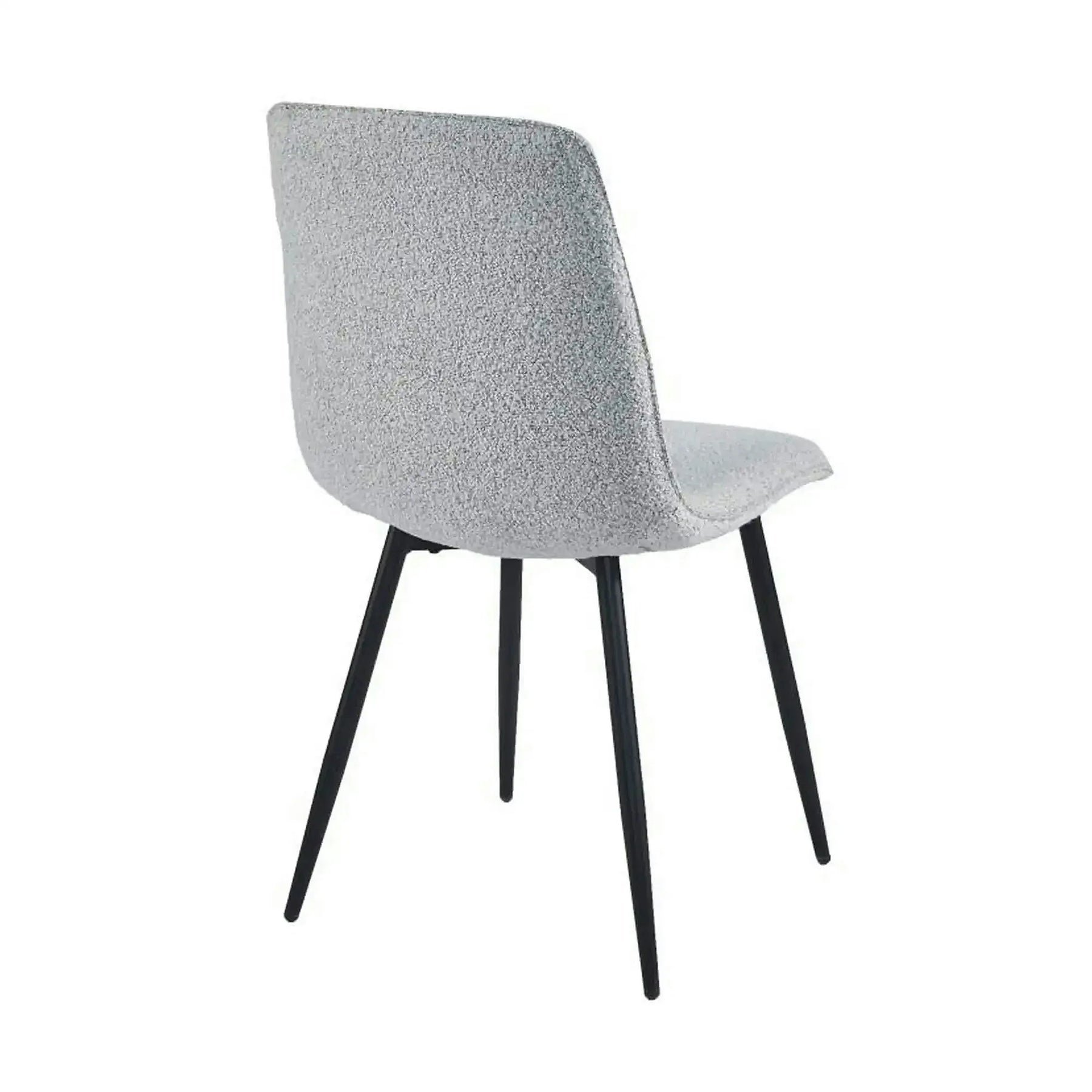 Scaun DOT, stofă buclata/metal, gri deschis/negru, 45×57×89 cm