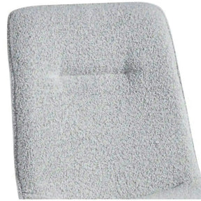 Scaun DOT, stofă buclata/metal, gri deschis/negru, 45×57×89 cm
