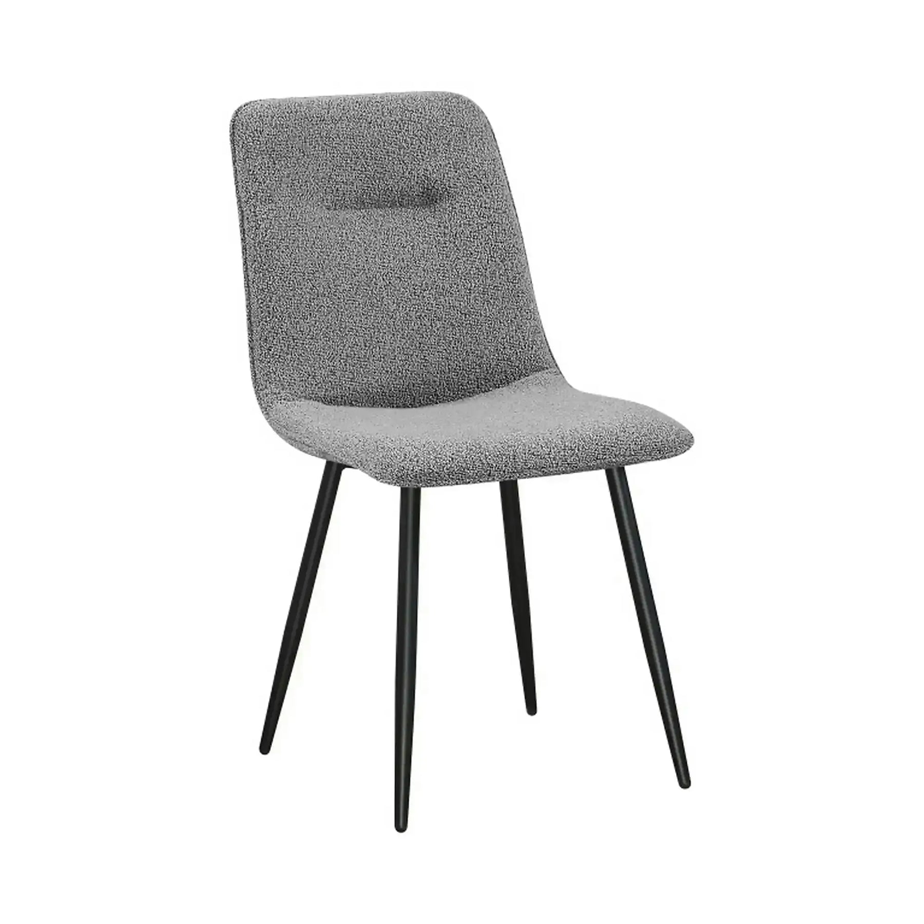 Scaun DOT, gri inchis/negru, stofa buclata/metal, 45x57x89 cm