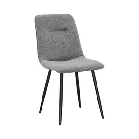 Scaun DOT, gri inchis/negru, stofa buclata/metal, 45x57x89 cm