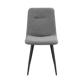 Scaun DOT, stofă buclata/metal, gri închis/negru, 45×57×89 cm